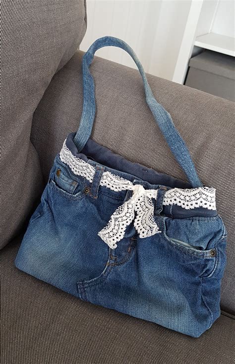 DIY Upcycling Tasche – Handtasche aus alter Jeans nähen.